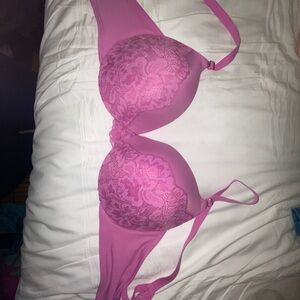 Pink Lace Women's Bra